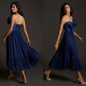 Anthro Hutch Tulle Bow Top Dress